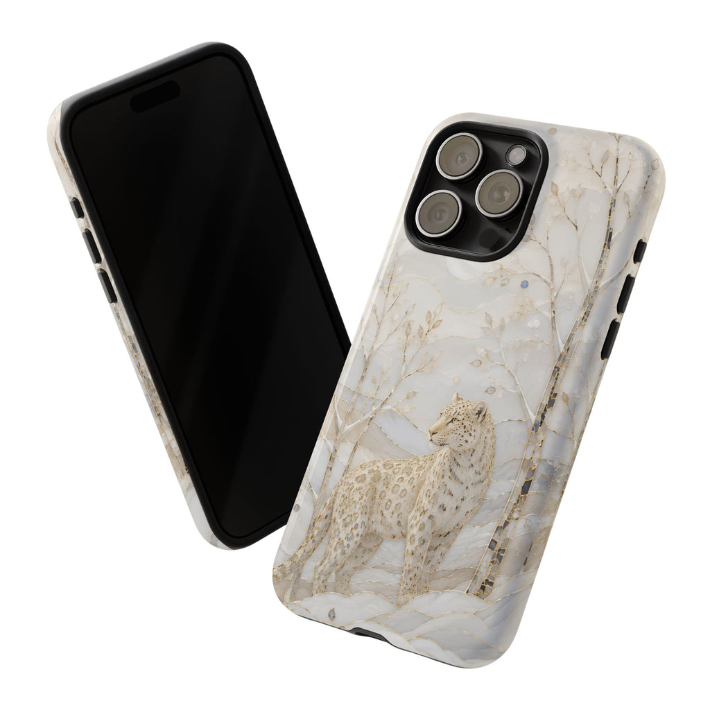 Snow Leopard iPhone Case | Winter Forest Phone Case