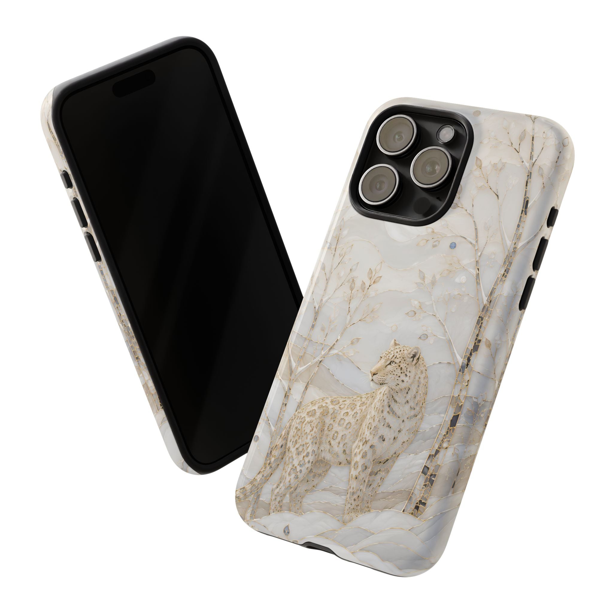 Snow Leopard iPhone Case | Winter Forest Phone Case
