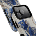 Cover MagSafe per iPhone con Ratto Zodiaco Cinese | Cover Protettiva Sottile per iPhone con Arte in Porcellana Blu e Bianca | Regalo Anno del Ratto