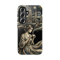 Vintage Cityscape Woman Tea Art Samsung Galaxy Phone Case