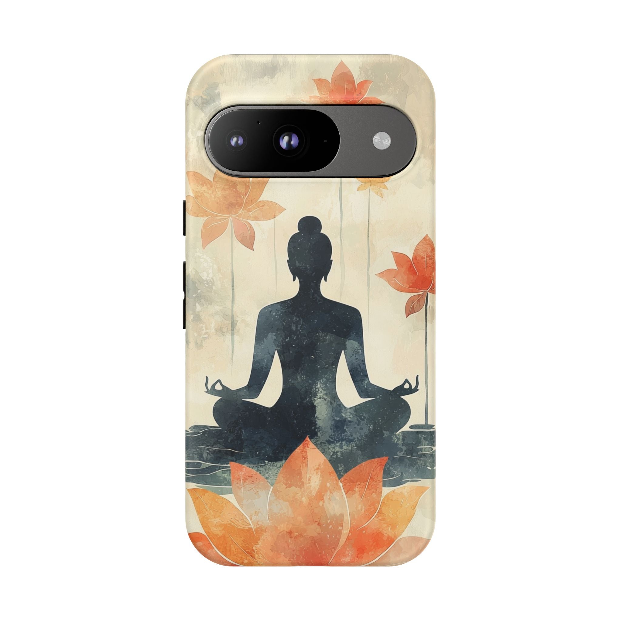 Yoga Lotus Google Pixel Case | Meditative Silhouette