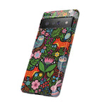 Floral Woodland Google Pixel Phone Case | Colourful Fox & Owl Protective Cover