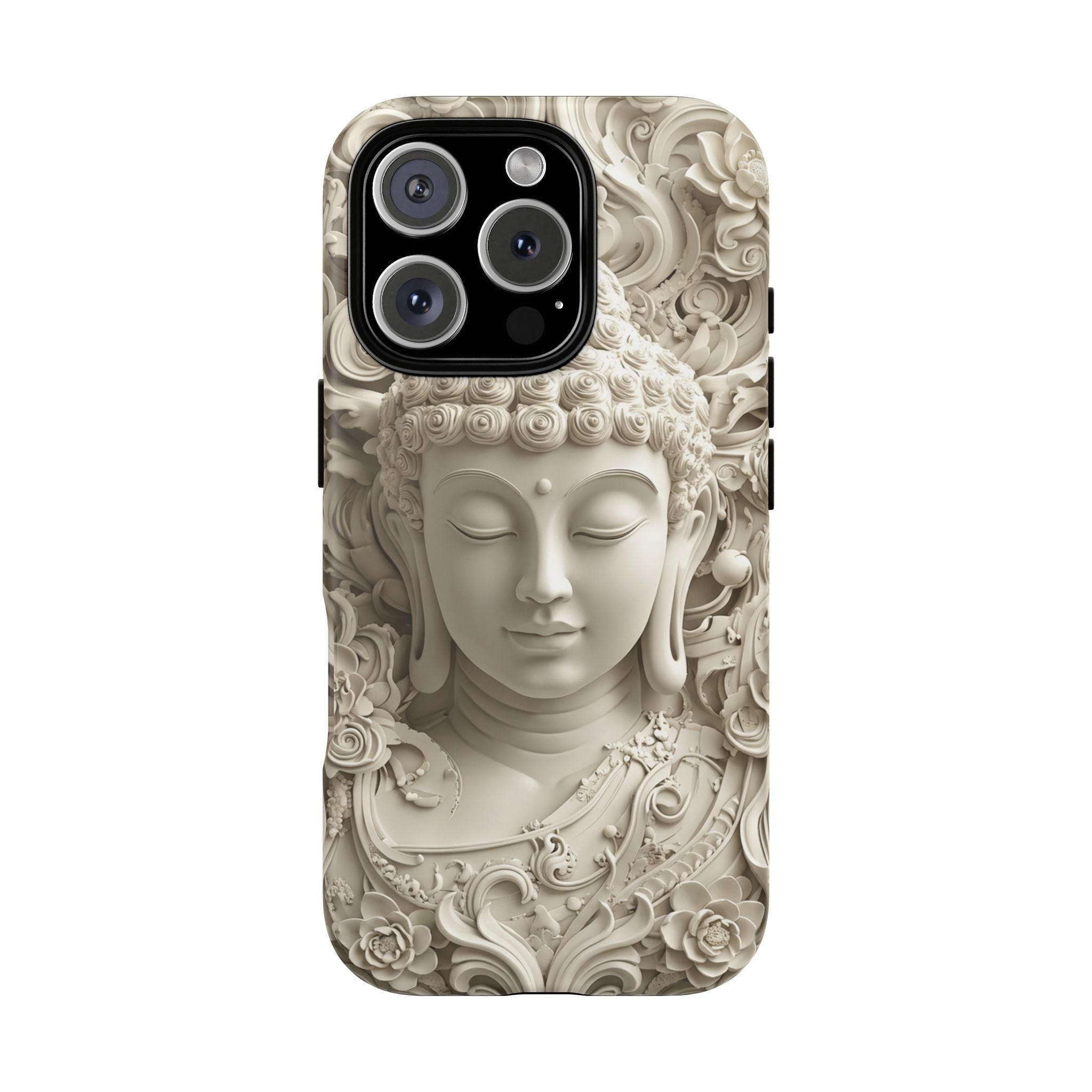Buddha Relief iPhone Case — Serene Zen Protective Phone Cover