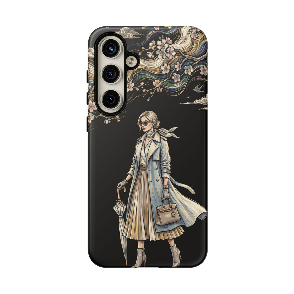 Vintage Chic Samsung Galaxy Phone Case | Stylish Woman Illustration