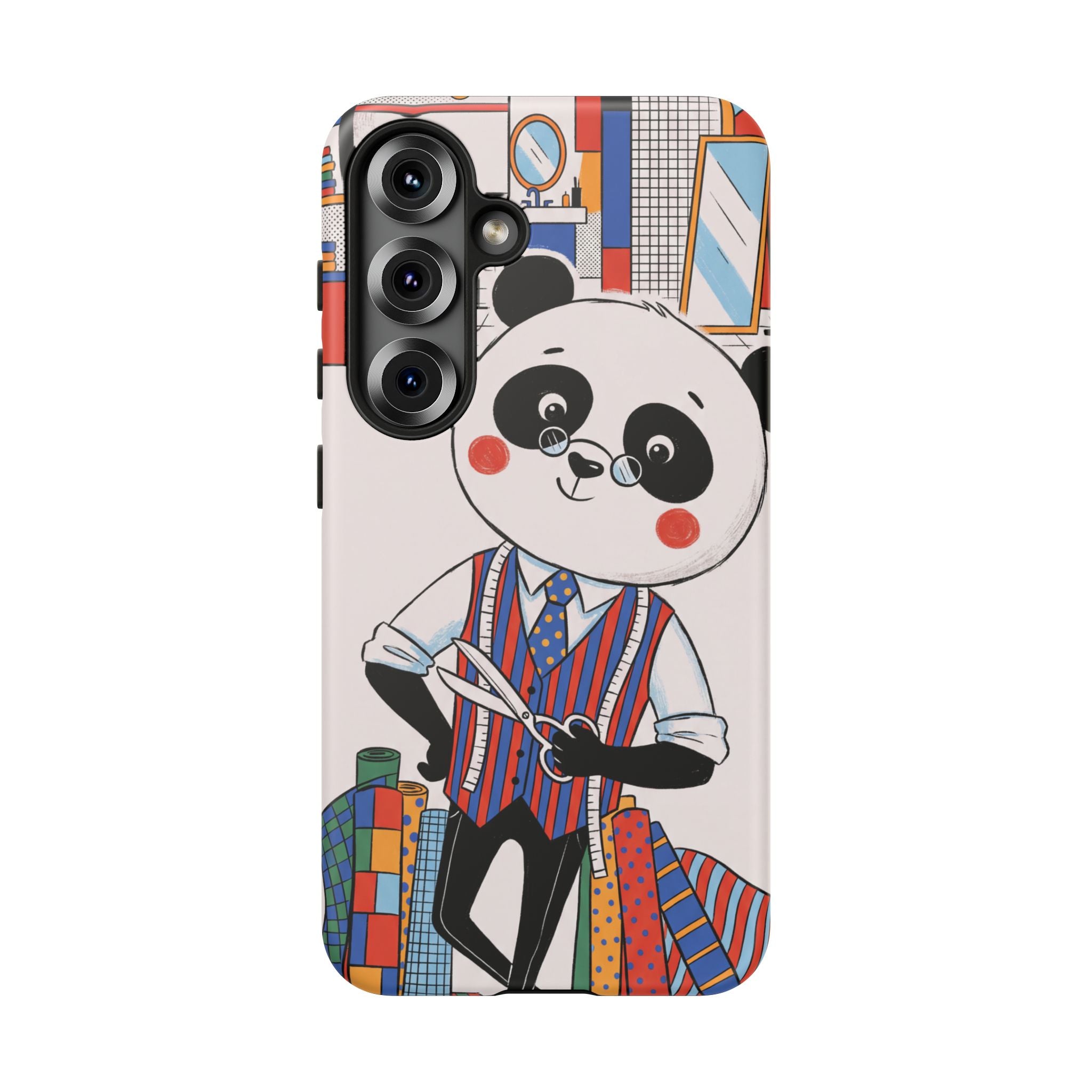 Panda Tailor Samsung Galaxy Phone Case | Cute Seamstress Cartoon