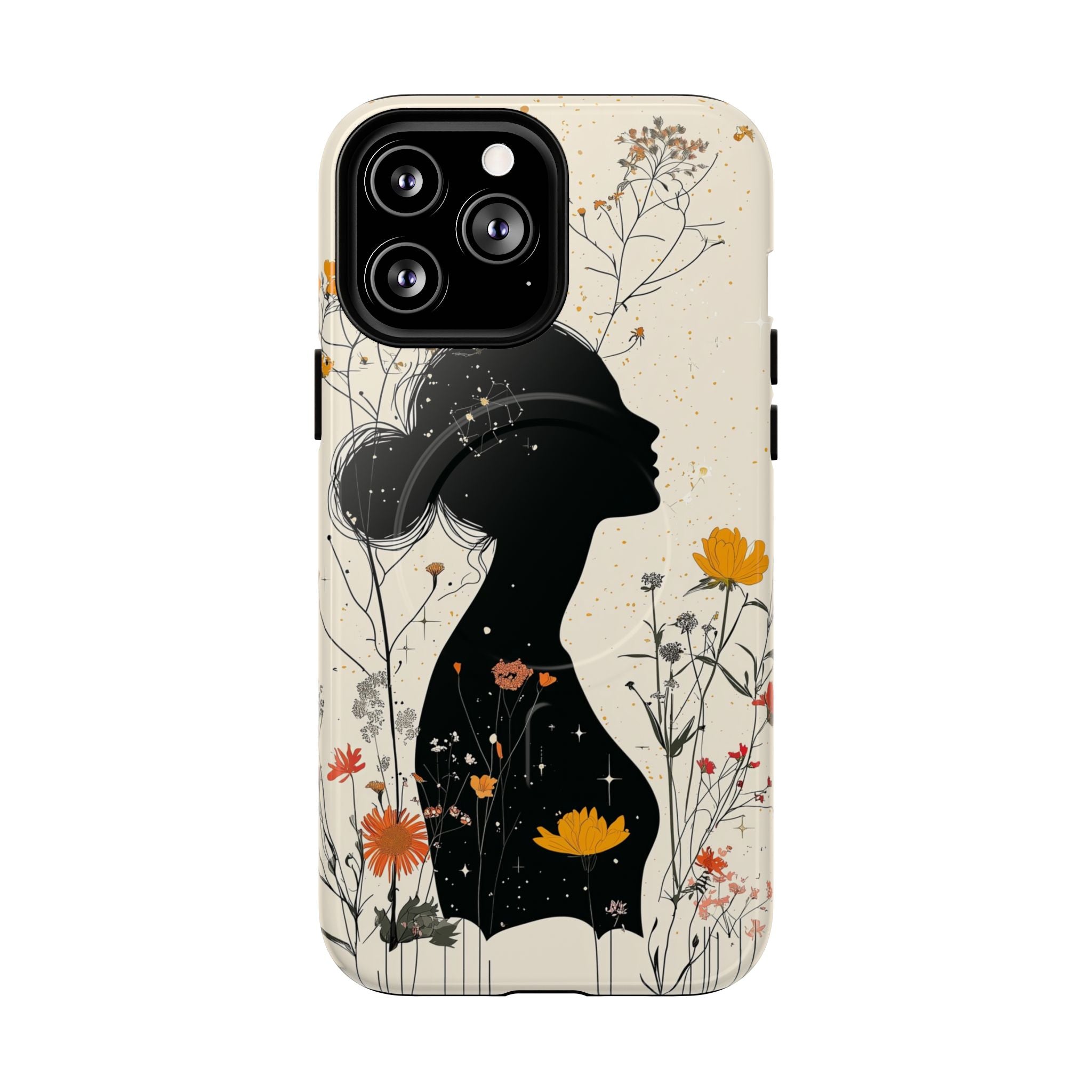 Custodia MagSafe per iPhone con silhouette floreale | Botanical Woman