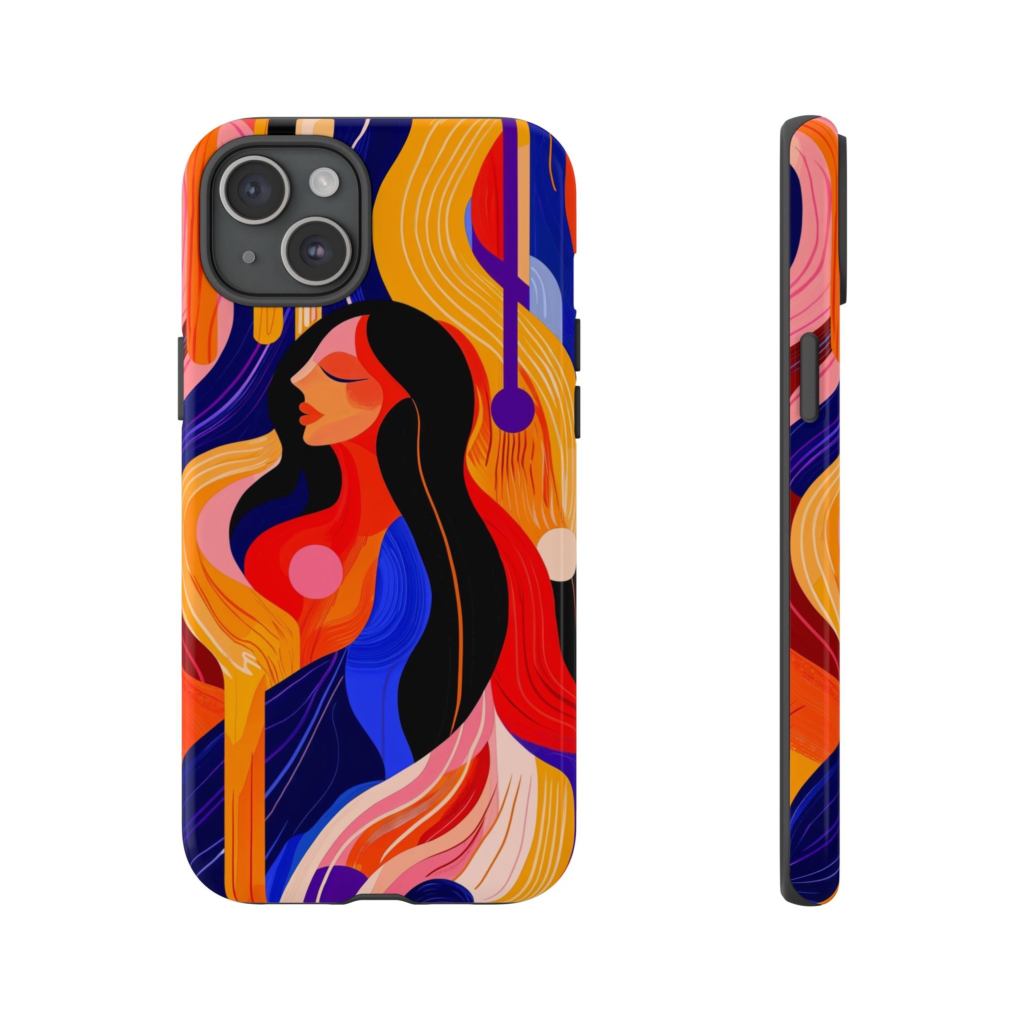 Abstract Colourful Woman iPhone Tough Case | Vibrant Artistic