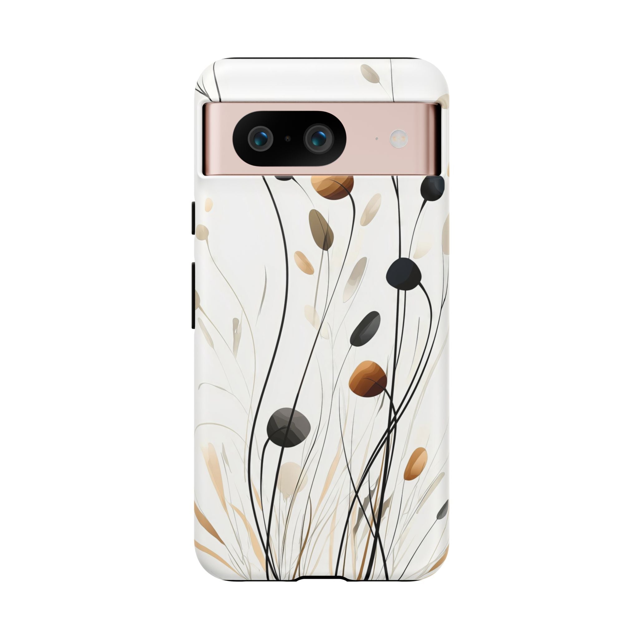 Floral Breeze Tough Google Pixel Case | Minimal Neutral Botanical Design