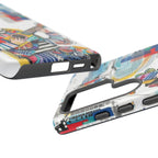 Artistic Musician Samsung Galaxy Phone Case | Colorful Guitar Cityscape Tough Case