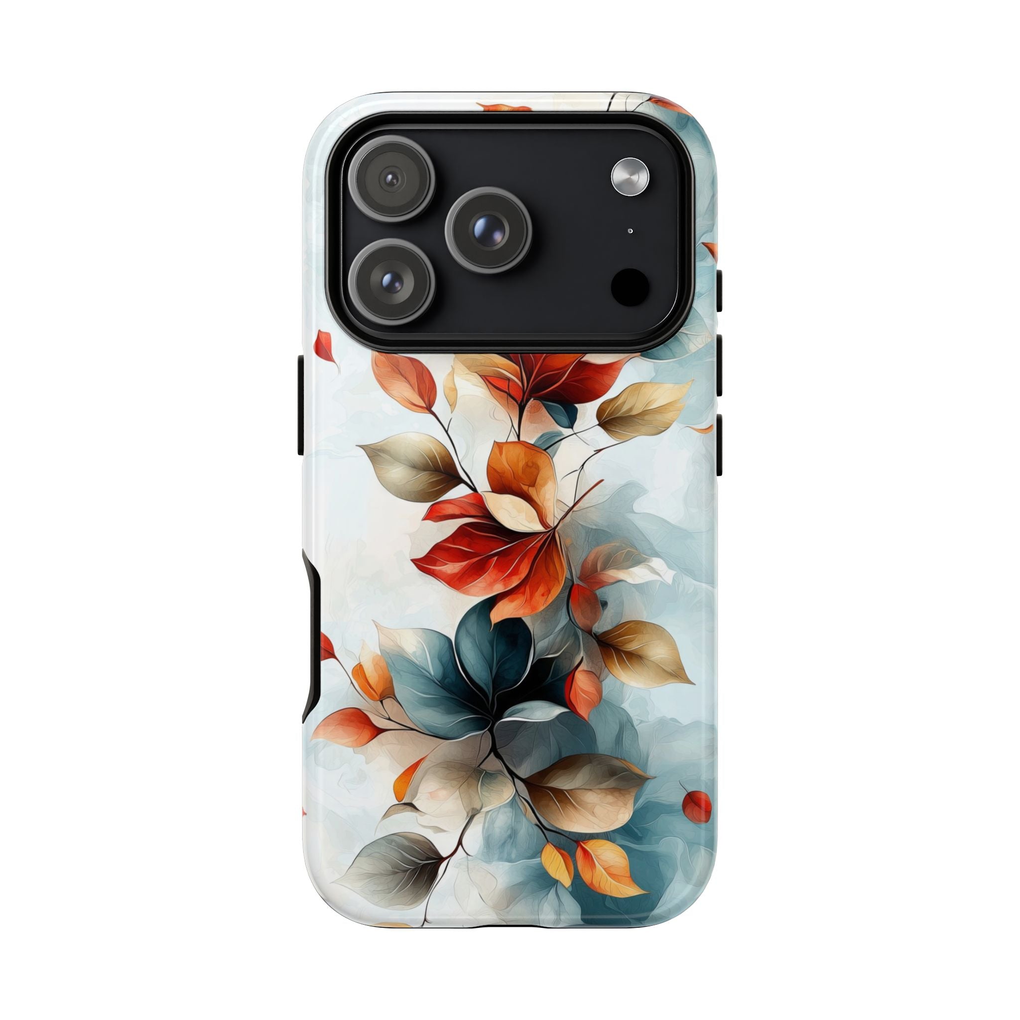 Floral Autumn Leaves Tough iPhone Case