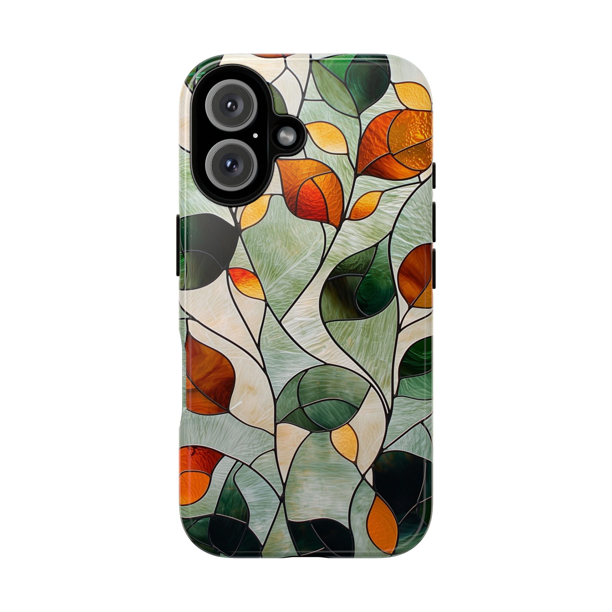 Autumn Stained Glass Leaf iPhone Case