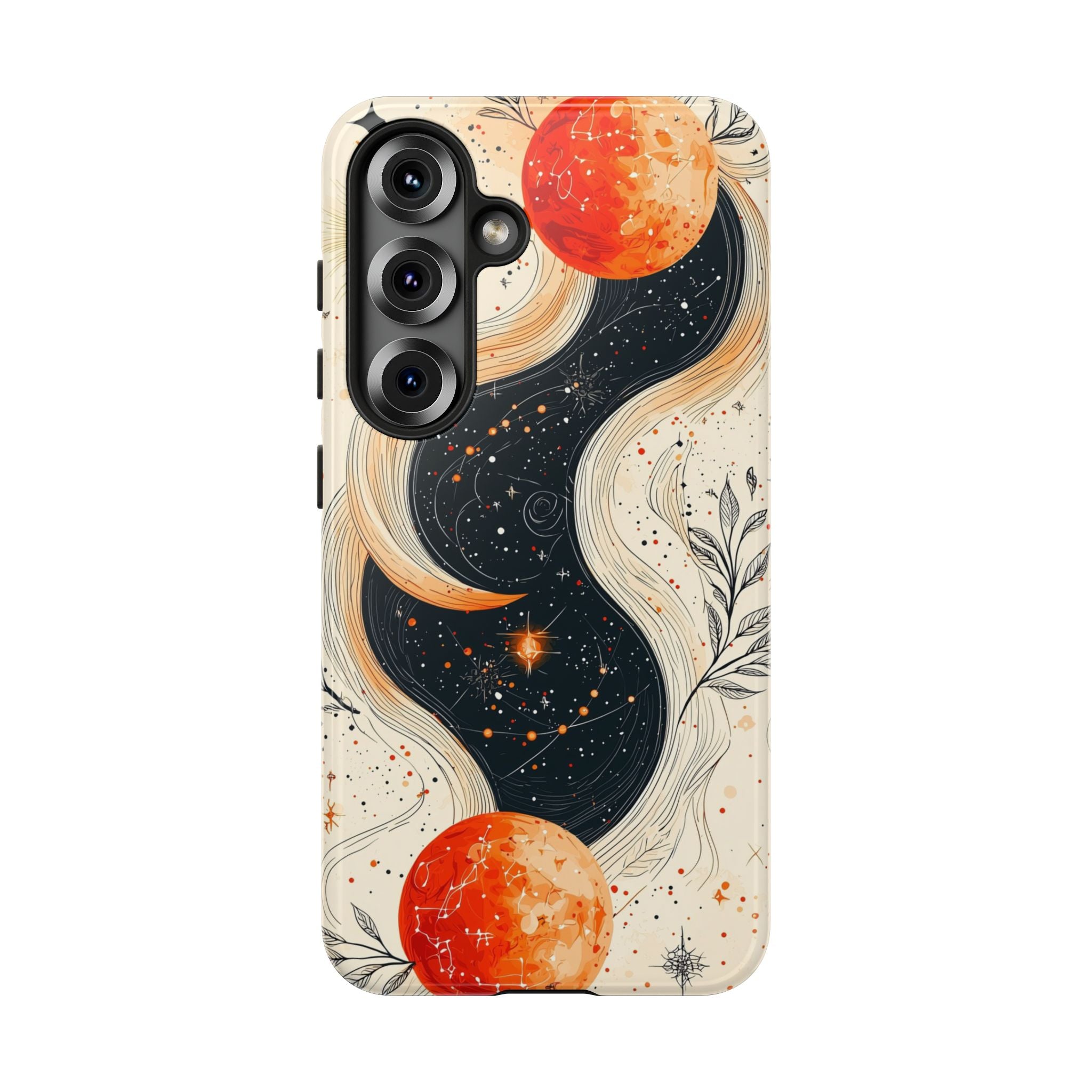 Astrology Galaxy Samsung Galaxy Case | Red Moon Celestial Waves