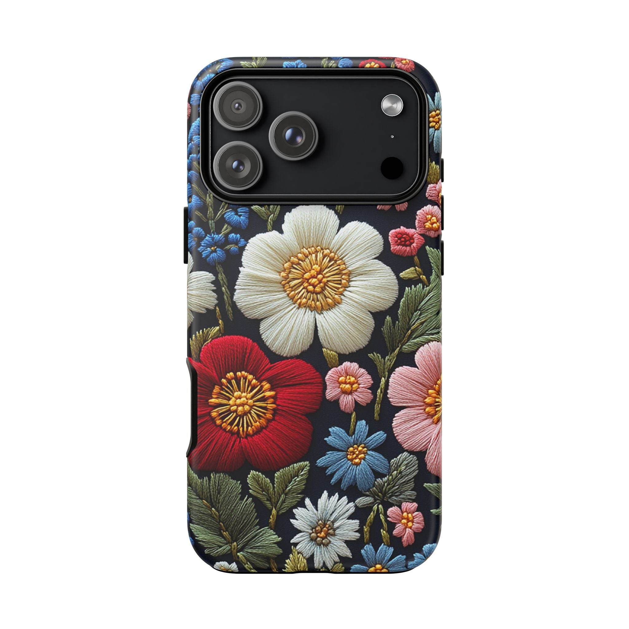 Floral Embroidered Garden iPhone Case