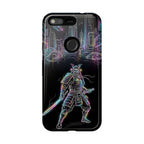 Neon Samurai Google Pixel Phone Case | Cyberpunk City Armor