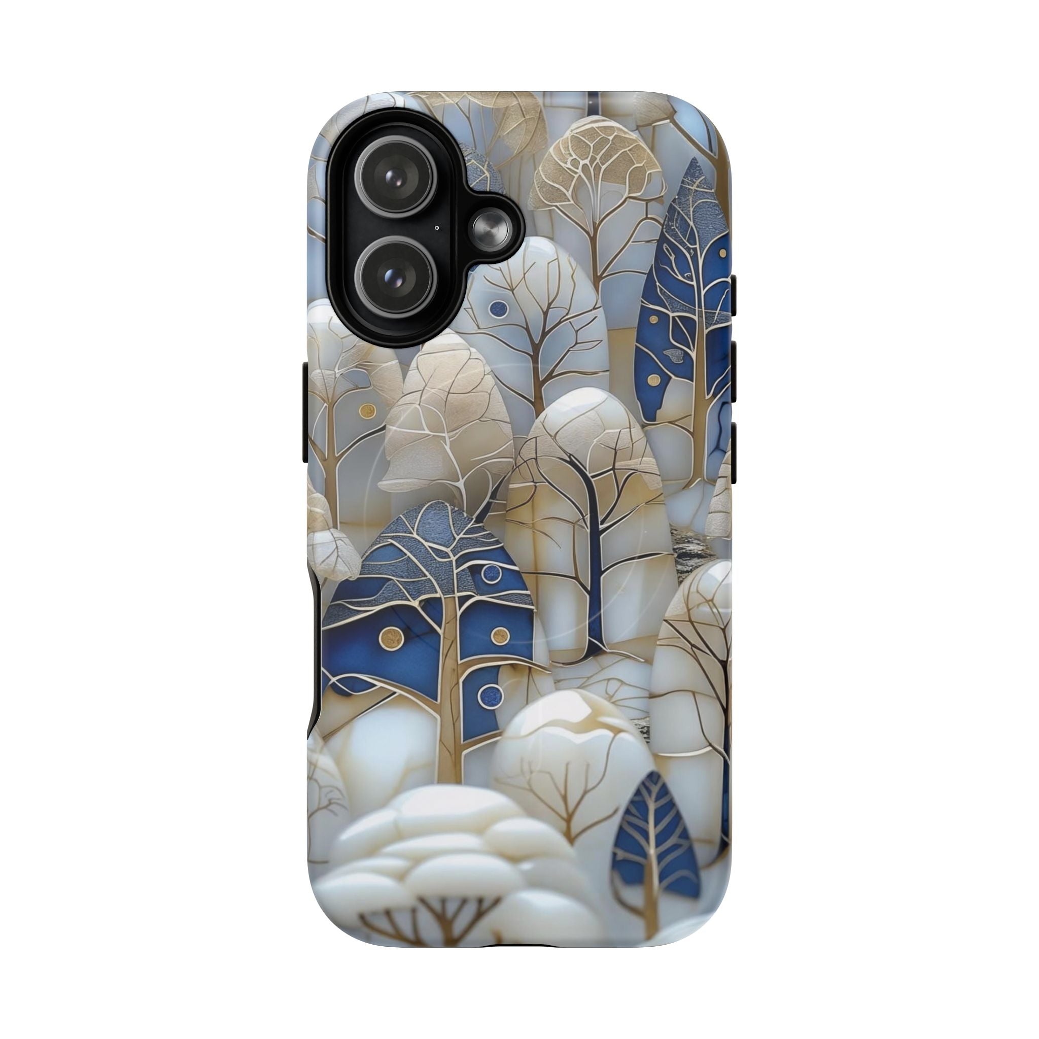 Blue Gold Forest Art MagSafe Case