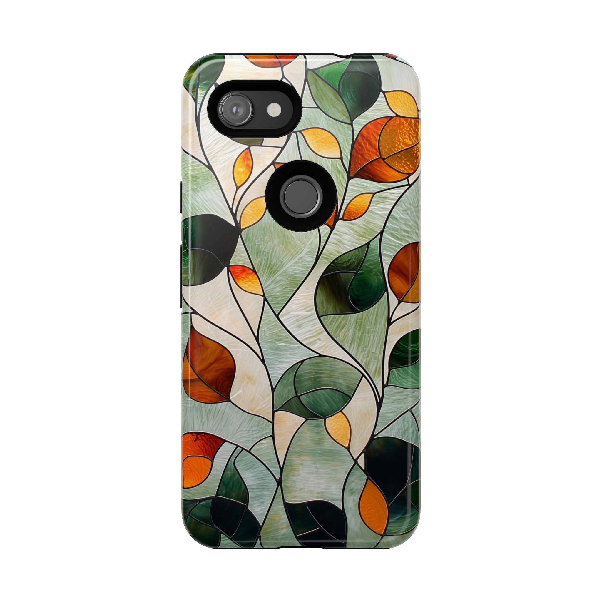 Autumn Stained Glass Leaf Google Pixel Case