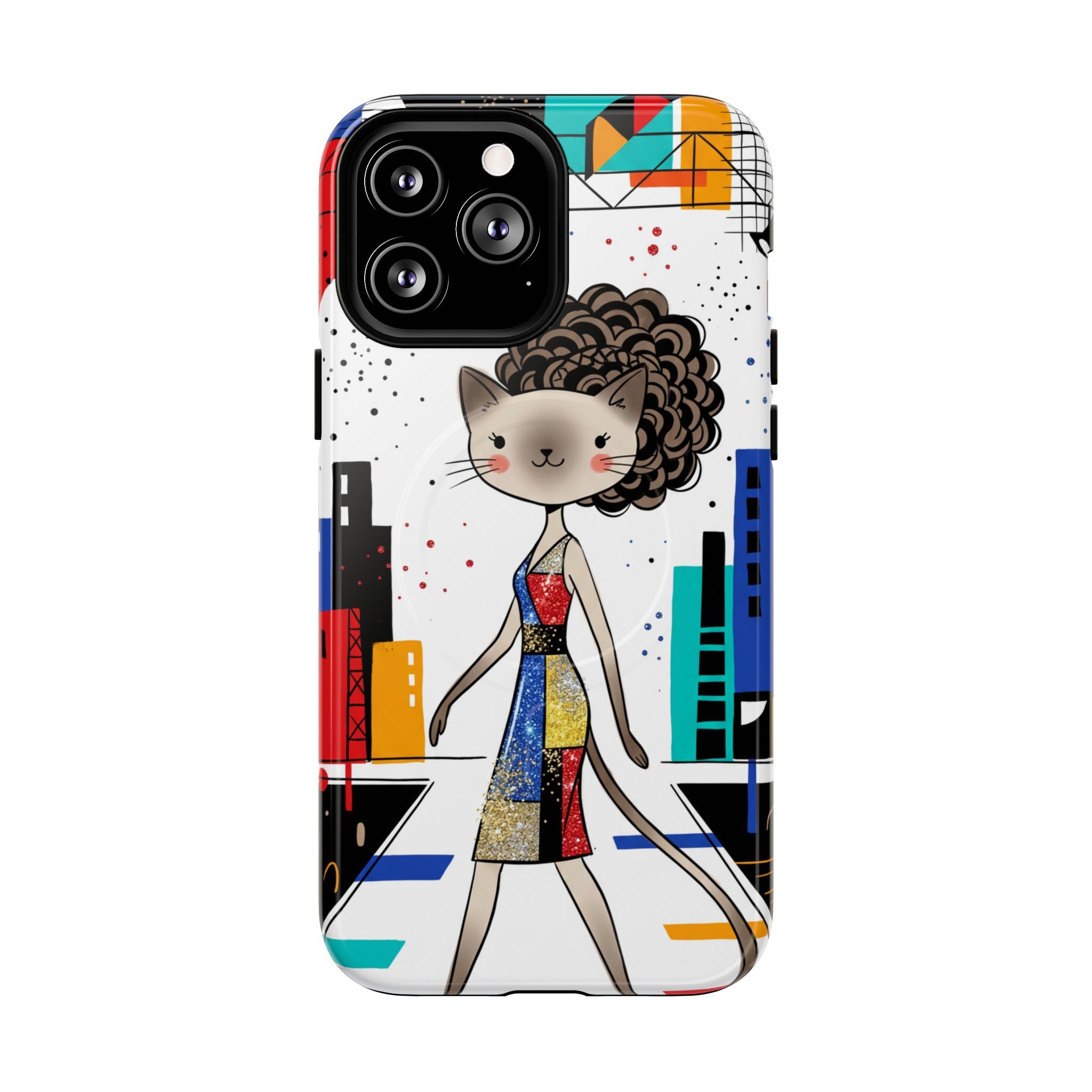 Catwalk City MagSafe iPhone Case | Cute Fashion Cat