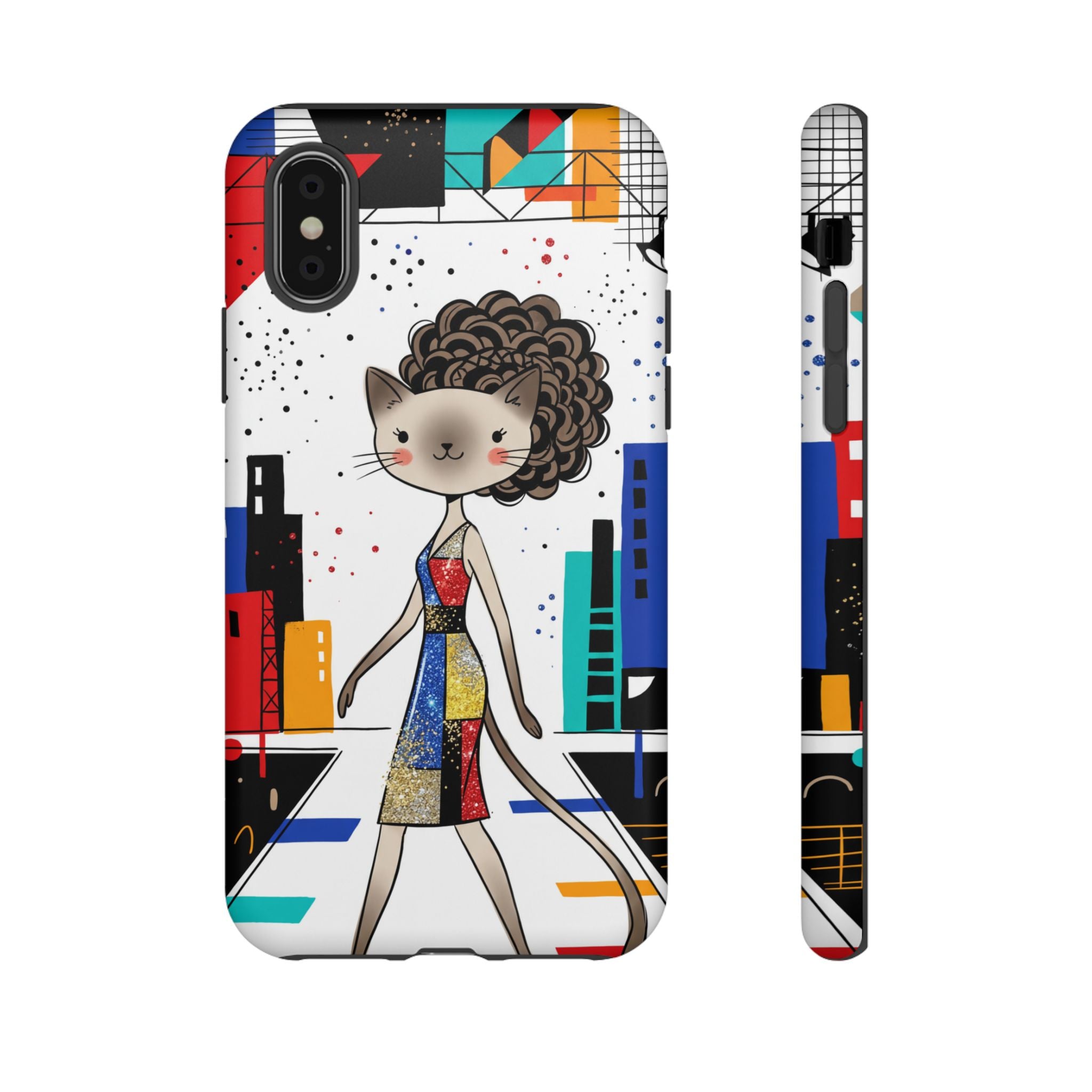Catwalk City iPhone Case | Cute Fashion Cat