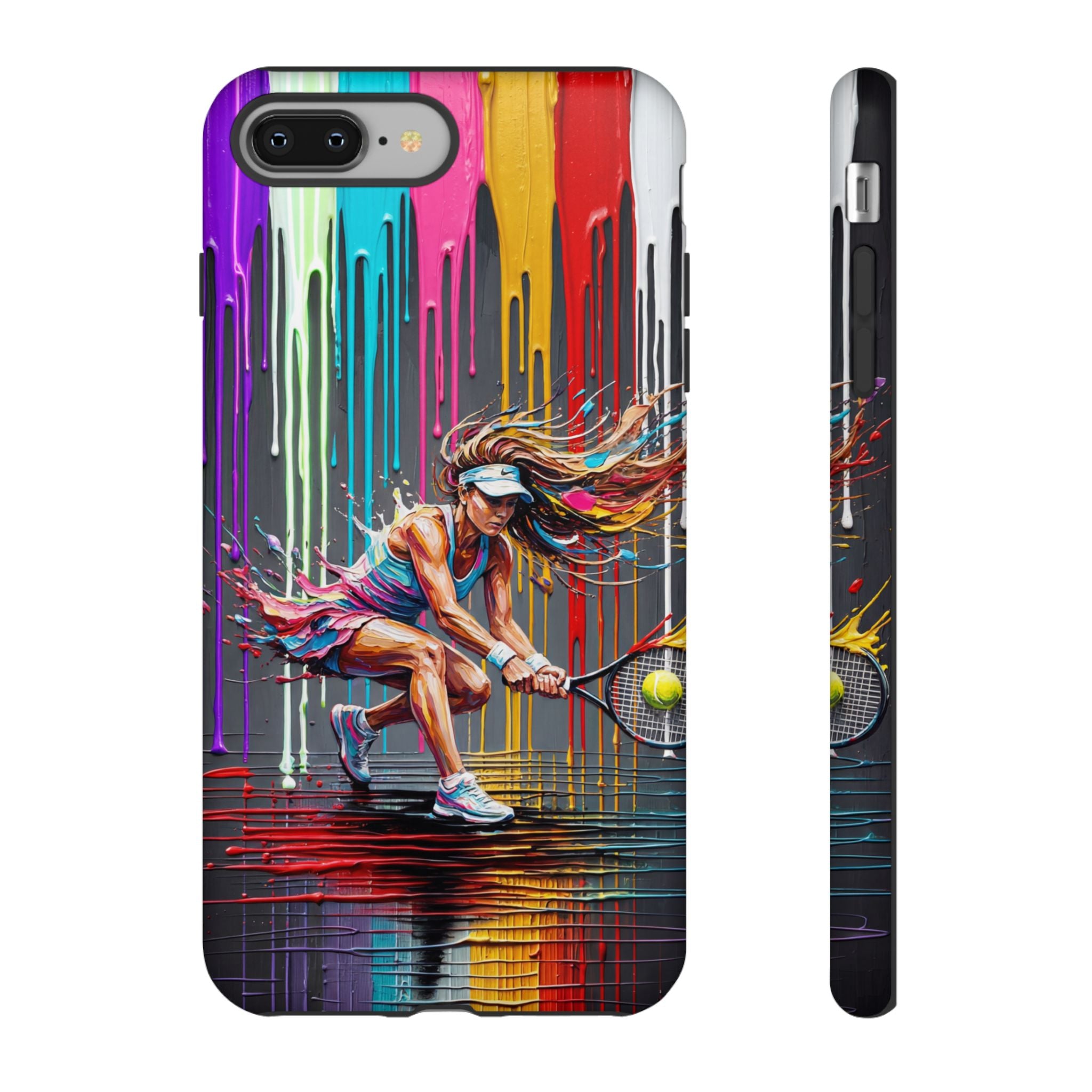 Colour Splash Tennis iPhone Case | Vibrant Female Player Art