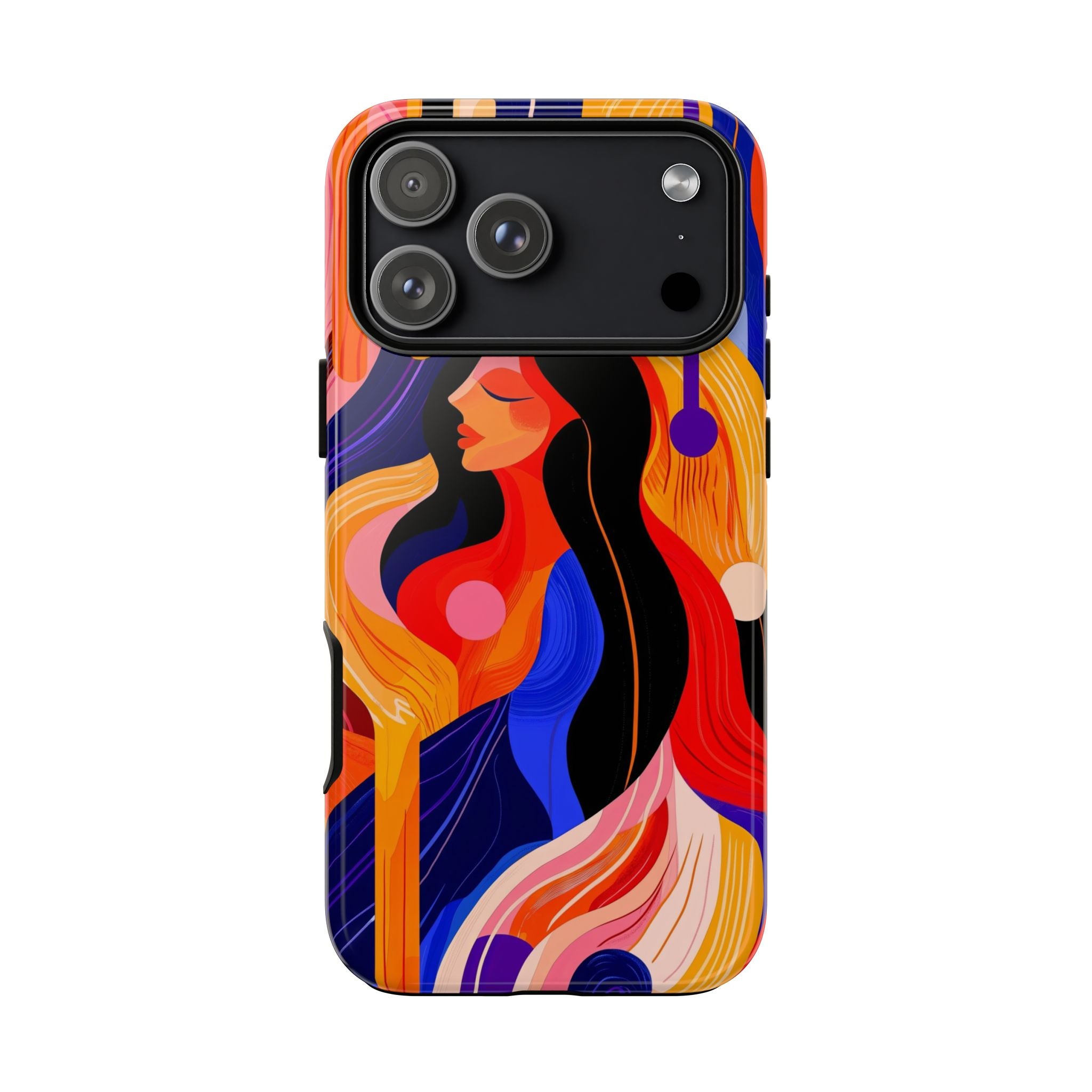 Abstract Colourful Woman iPhone Tough Case | Vibrant Artistic