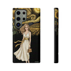 Cover per telefono Samsung Galaxy "Notte di girasoli" | Donna in abito fluente stile Van Gogh