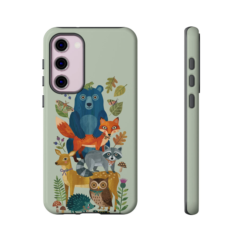 Woodland Stack Samsung Galaxy Phone Case | Cute Bear, Fox & Owl Protective Cover
