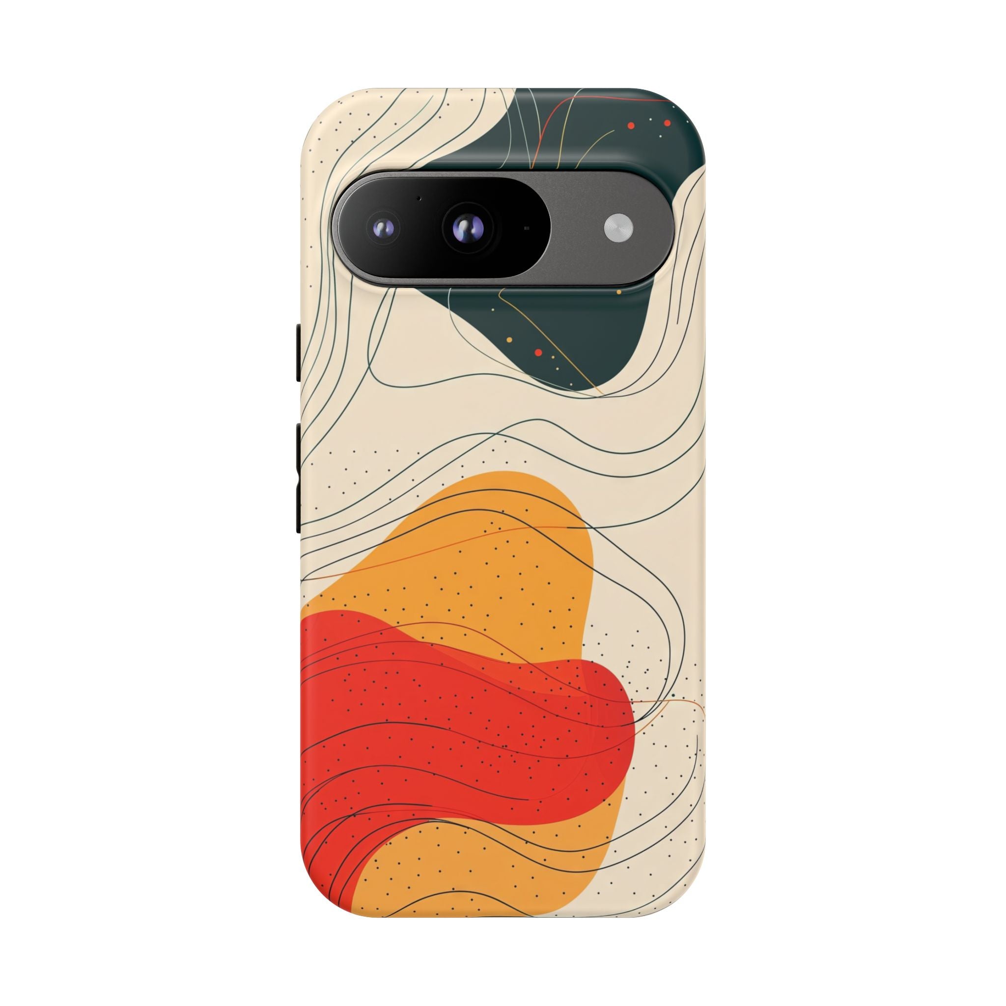 Abstract Retro Waves Google Pixel Case | Colourful Modern Art