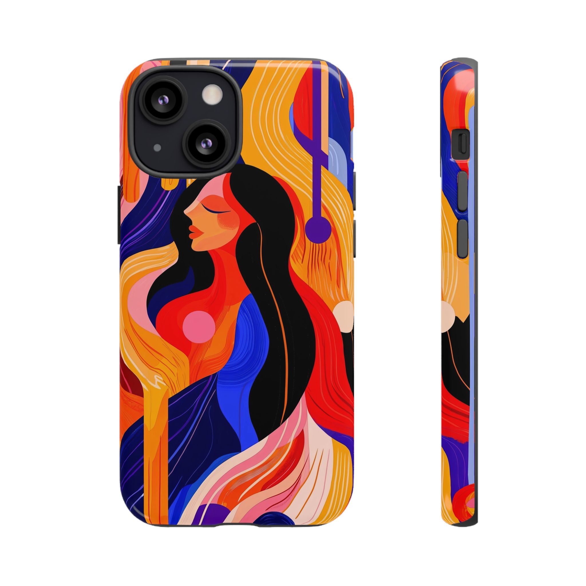 Abstract Colourful Woman iPhone Tough Case | Vibrant Artistic