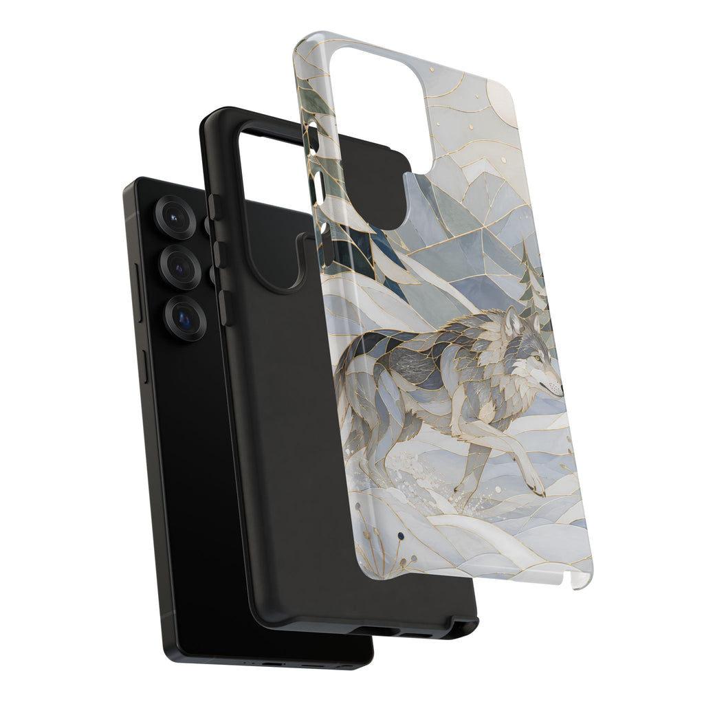 Winter Wolf Samsung Galaxy Phone Case | Mountain Forest iPhone Case