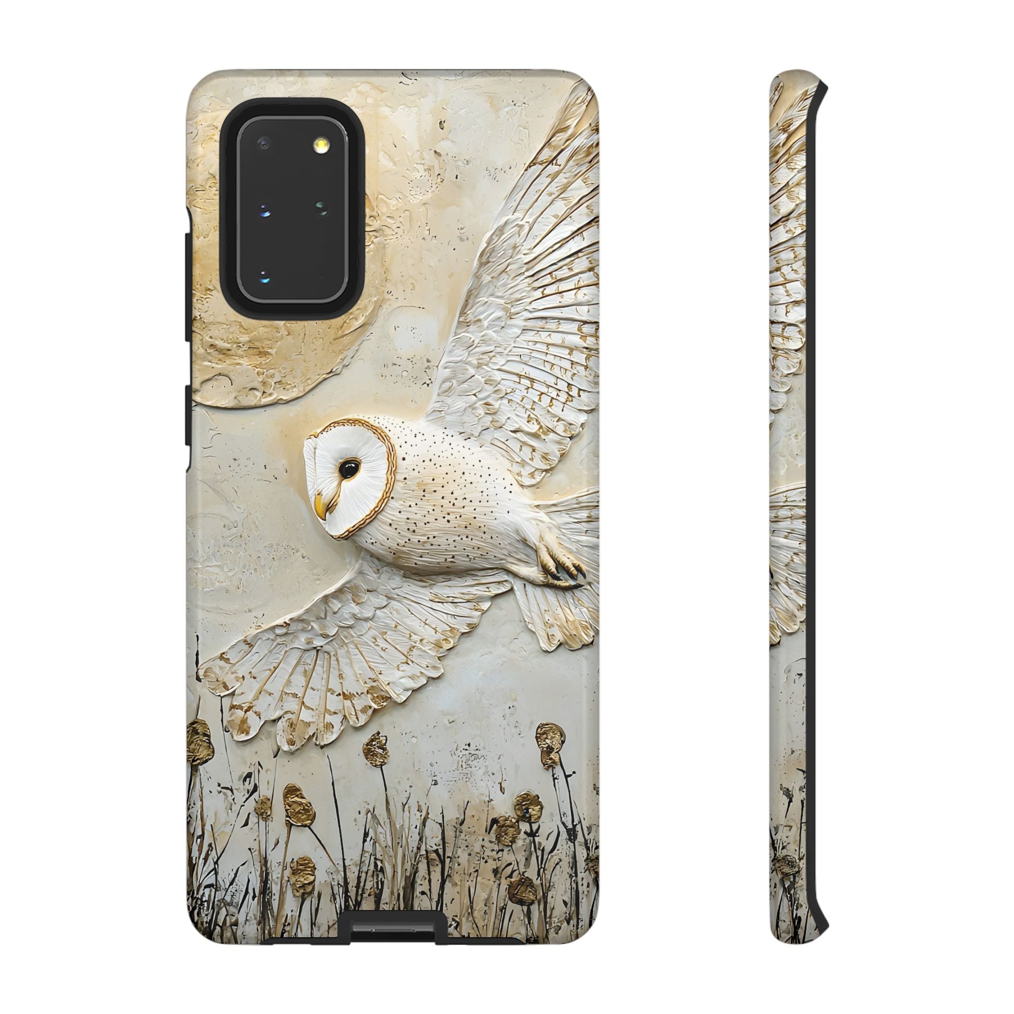Barn Owl Samsung Galaxy Case — Elegant Flying Owl Wildlife