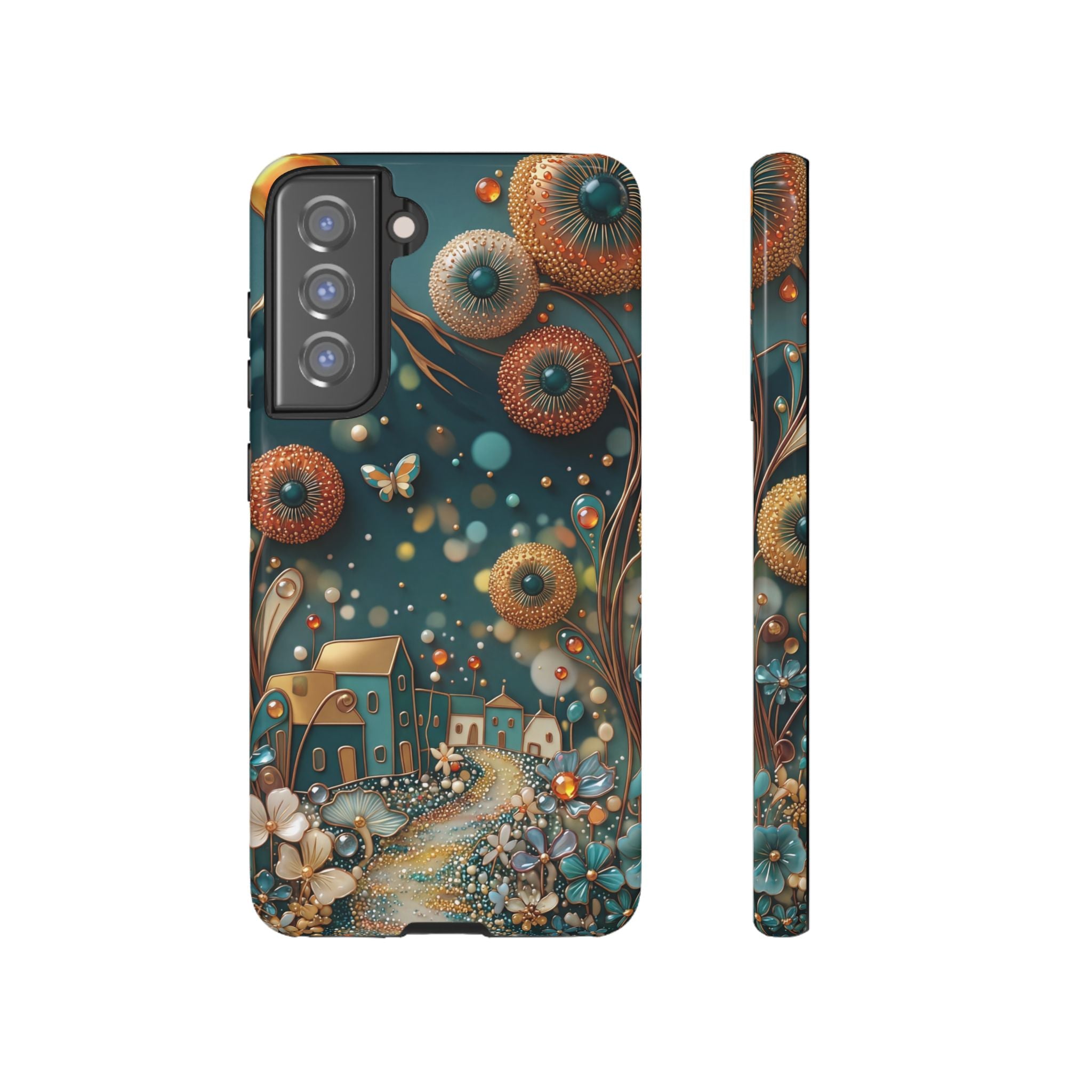 Whimsical Night Village Samsung Galaxy Case