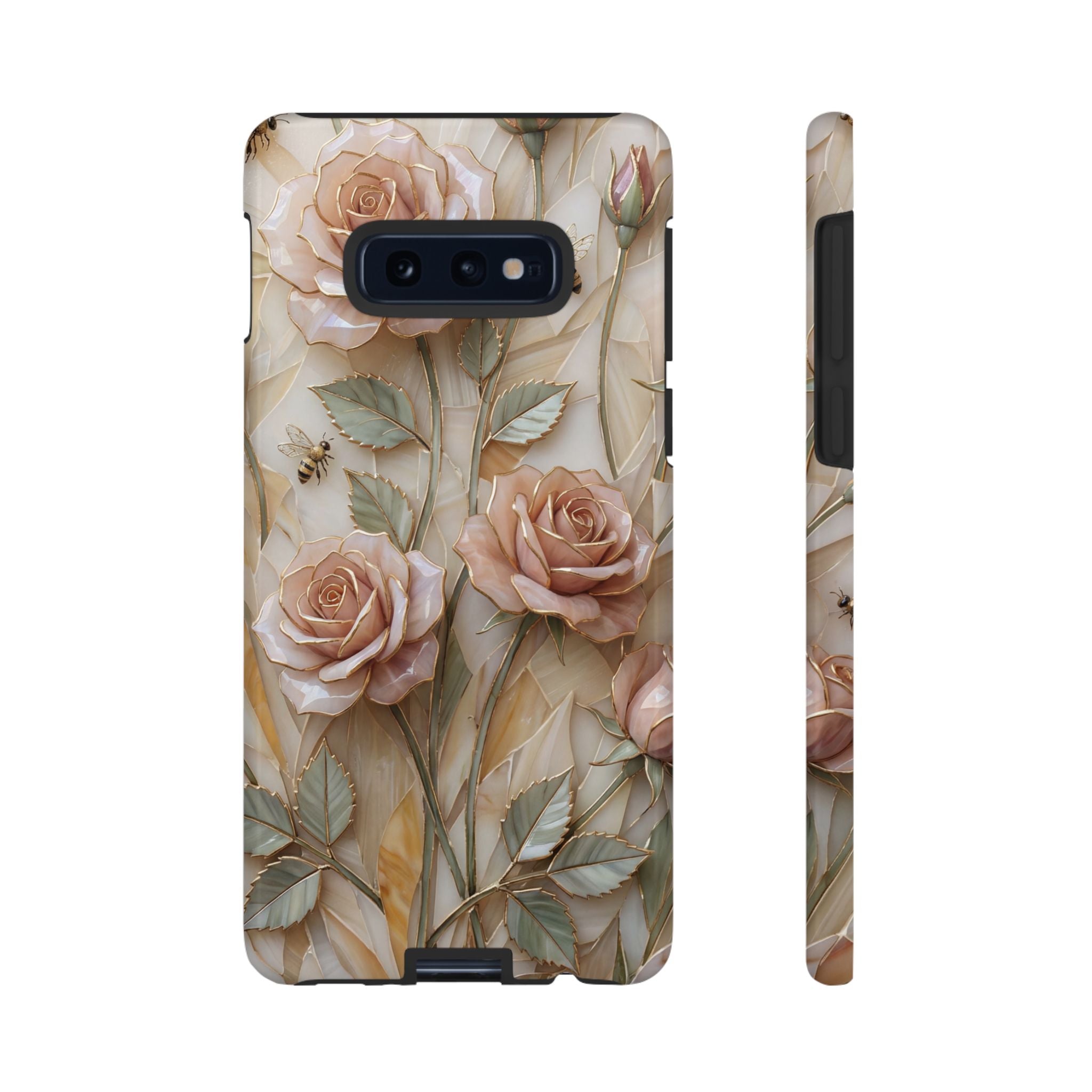 Vintage Blush Rose Floral Tough Samsung Galaxy Protective Cover
