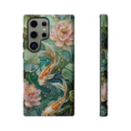 Koi Fish Samsung Galaxy Phone Case | Lotus Pond Art Cover