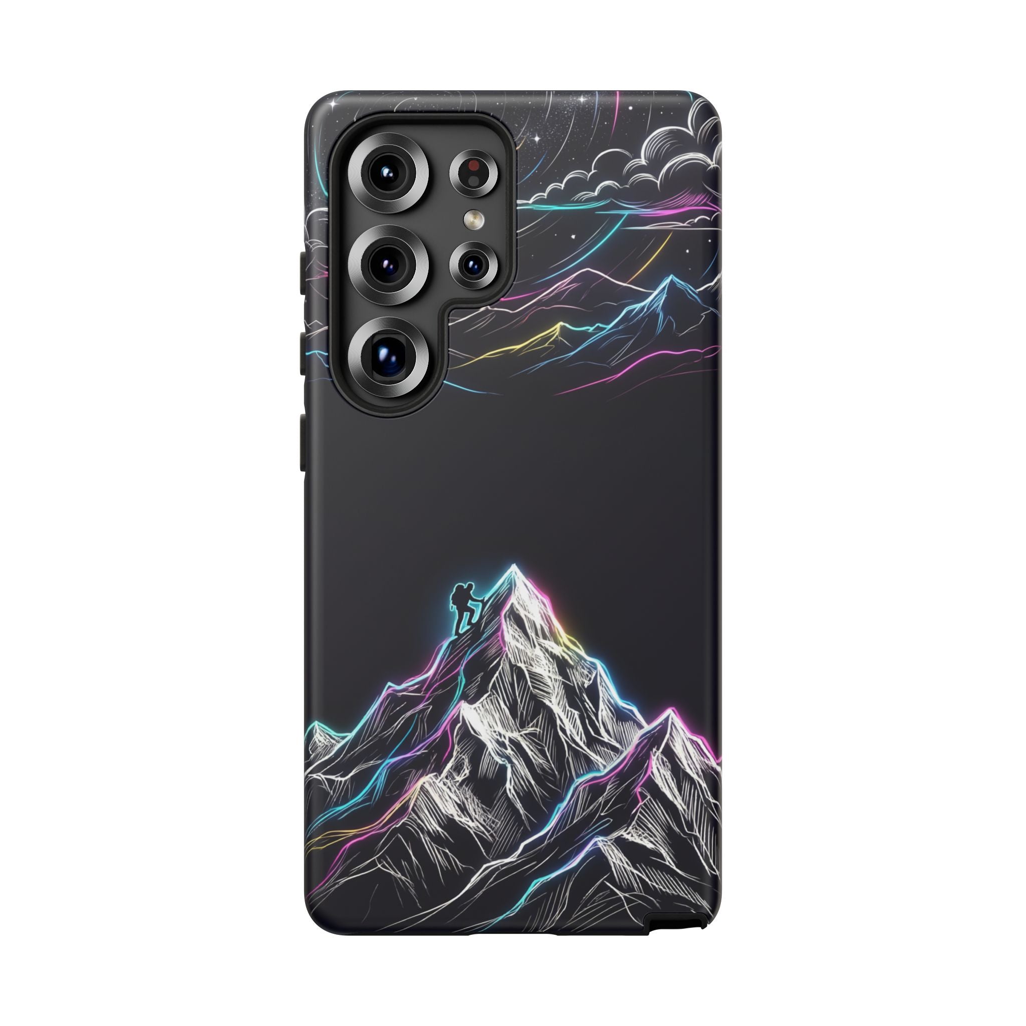 Mount Everest Neon Samsung Galaxy Phone Case | Dark Cosmic Climber Protective Cover