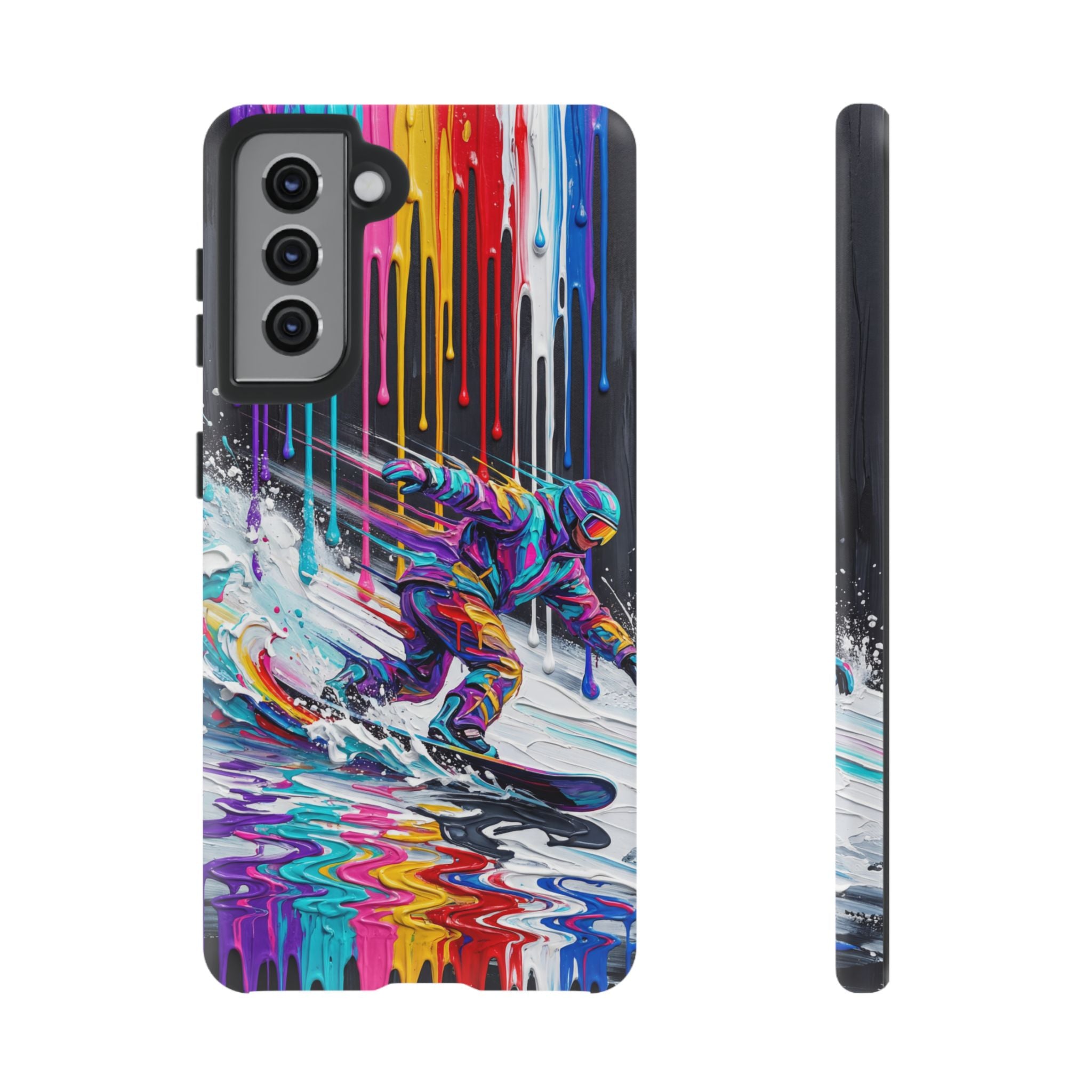 Colourful Snowboarder Art  Samsung Galaxy Phone Case