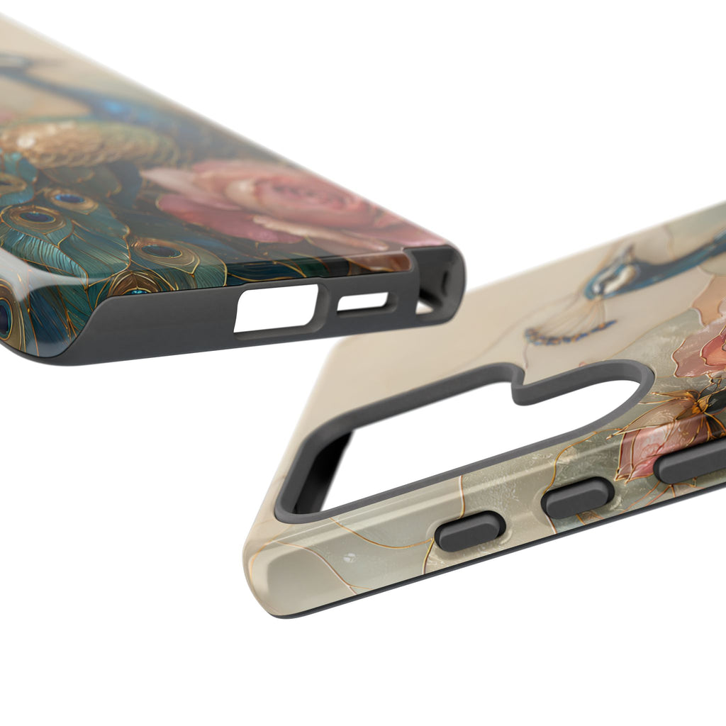 Peacock & Rose Samsung Galaxy Phone Case | Vintage Floral Phone Case