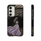 Cover per telefono Samsung Galaxy Lavander Breeze | Elegante protezione floreale con donna danzante