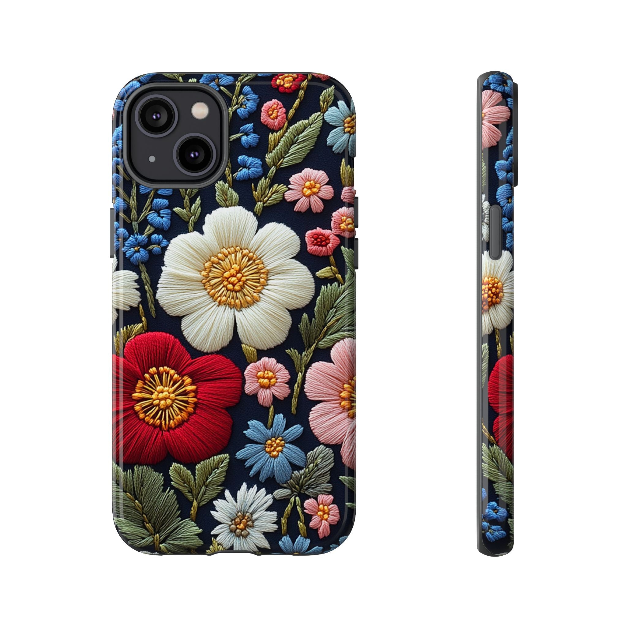 Floral Embroidered Garden iPhone Case