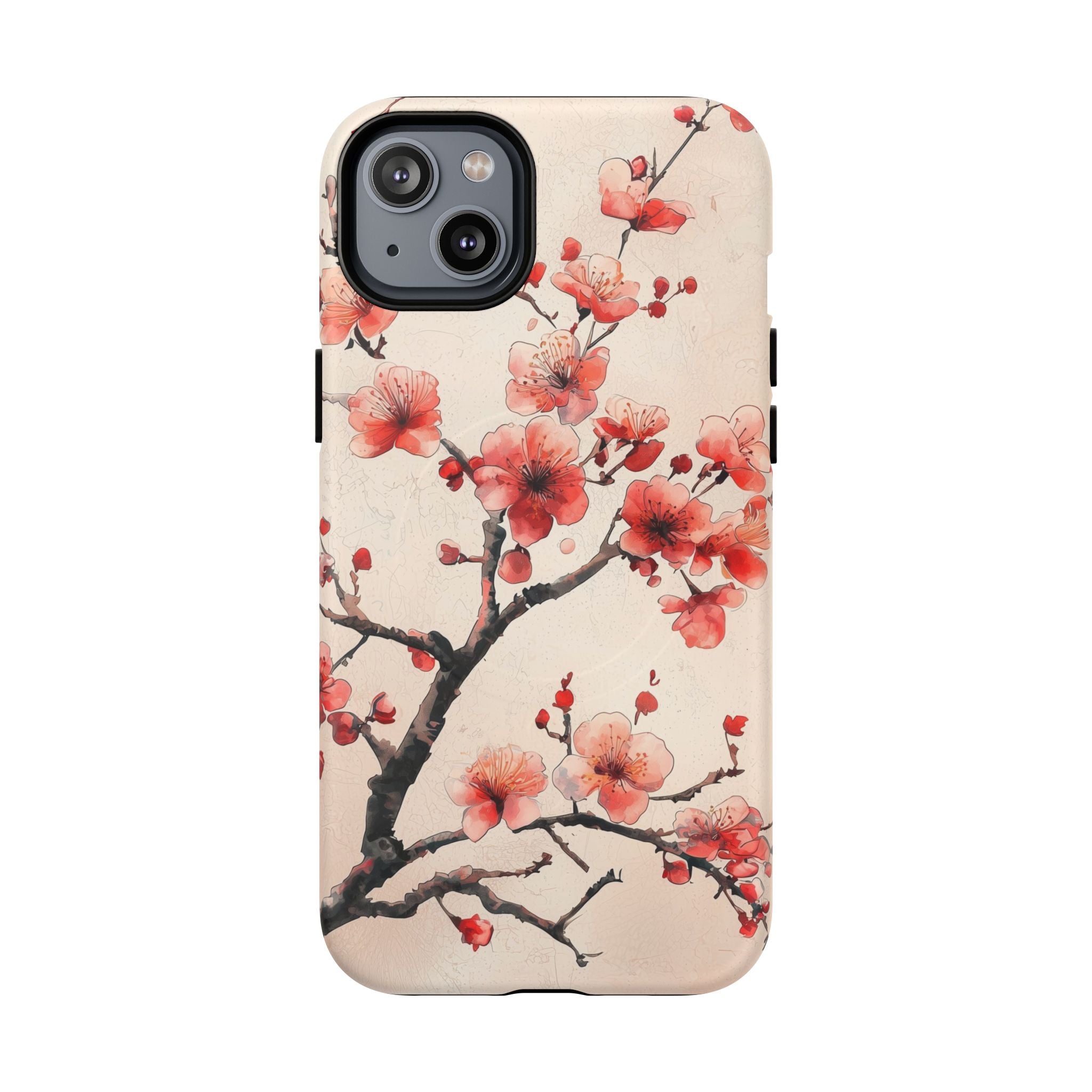 Cherry Blossom MagSafe iPhone Case | Floral Pink Blossom Branch Design