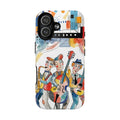 Musical Trio Illustrated MagSafe iPhone Case | Colorful Jazz Band Art Phone Cover