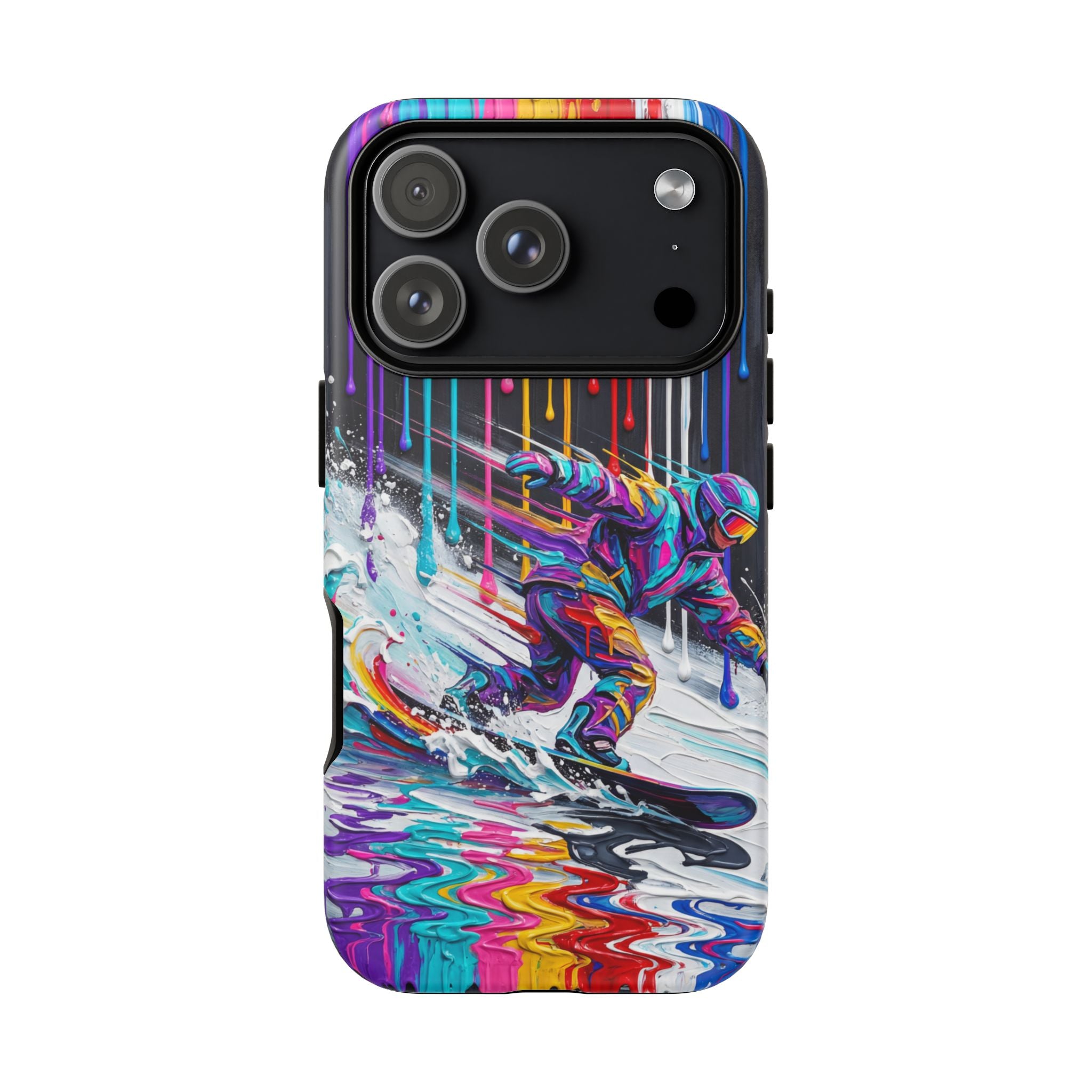 Colourful Snowboarder Art iPhone Case
