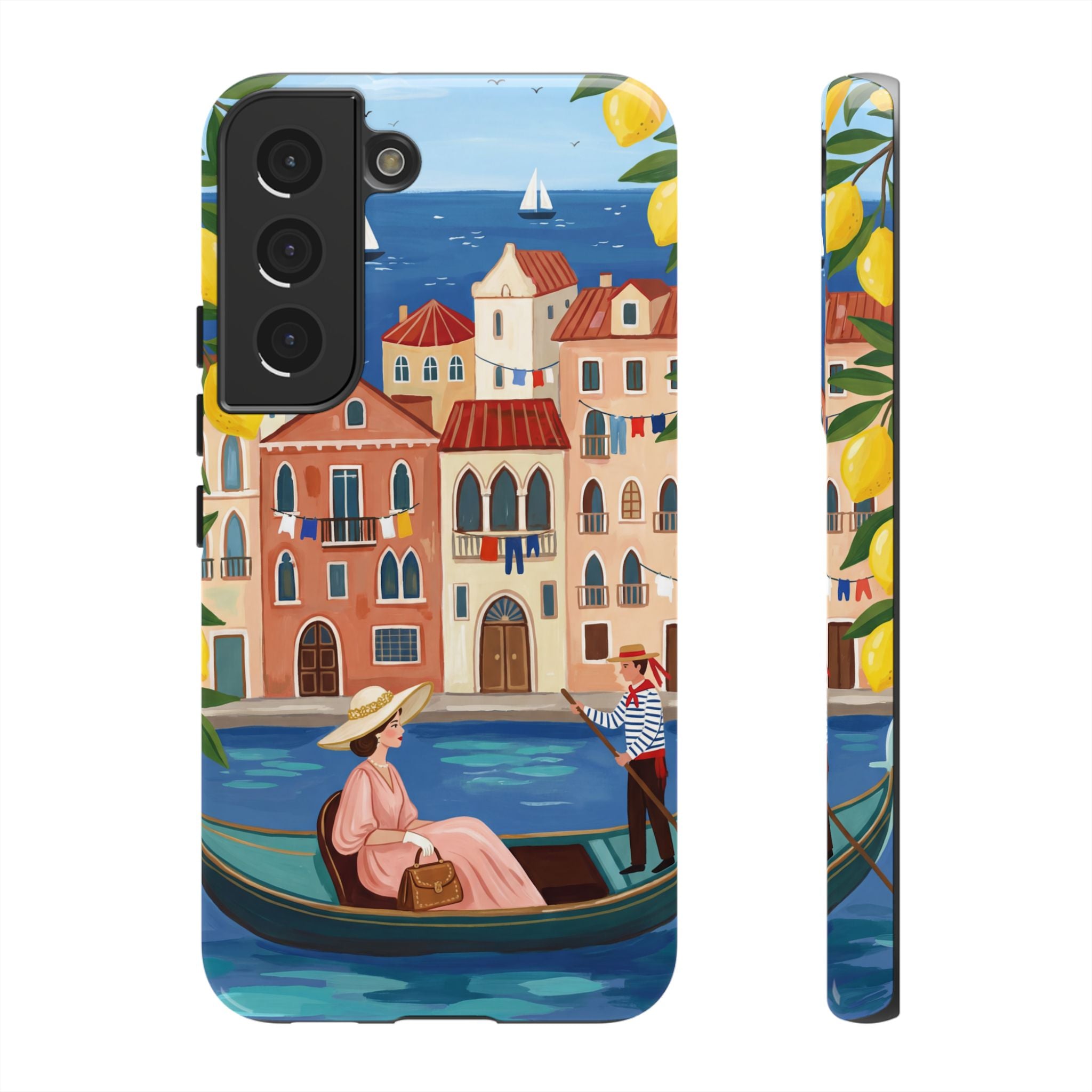 Venetian Gondola Samsung Galaxy Phone Case | Lemon Coast Waterfront Travel