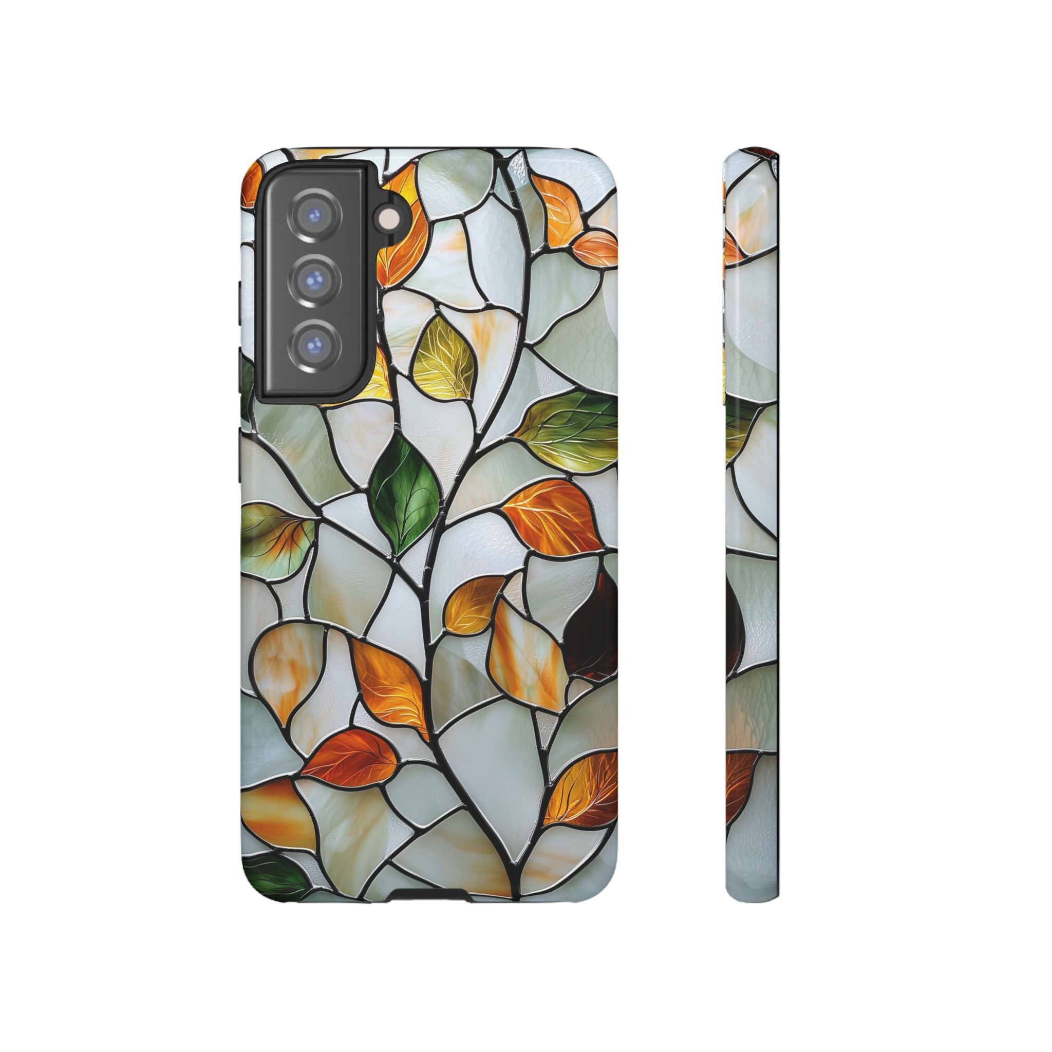 Stained Glass Autumn Leaves Mosaic Samsung Galaxy S Case