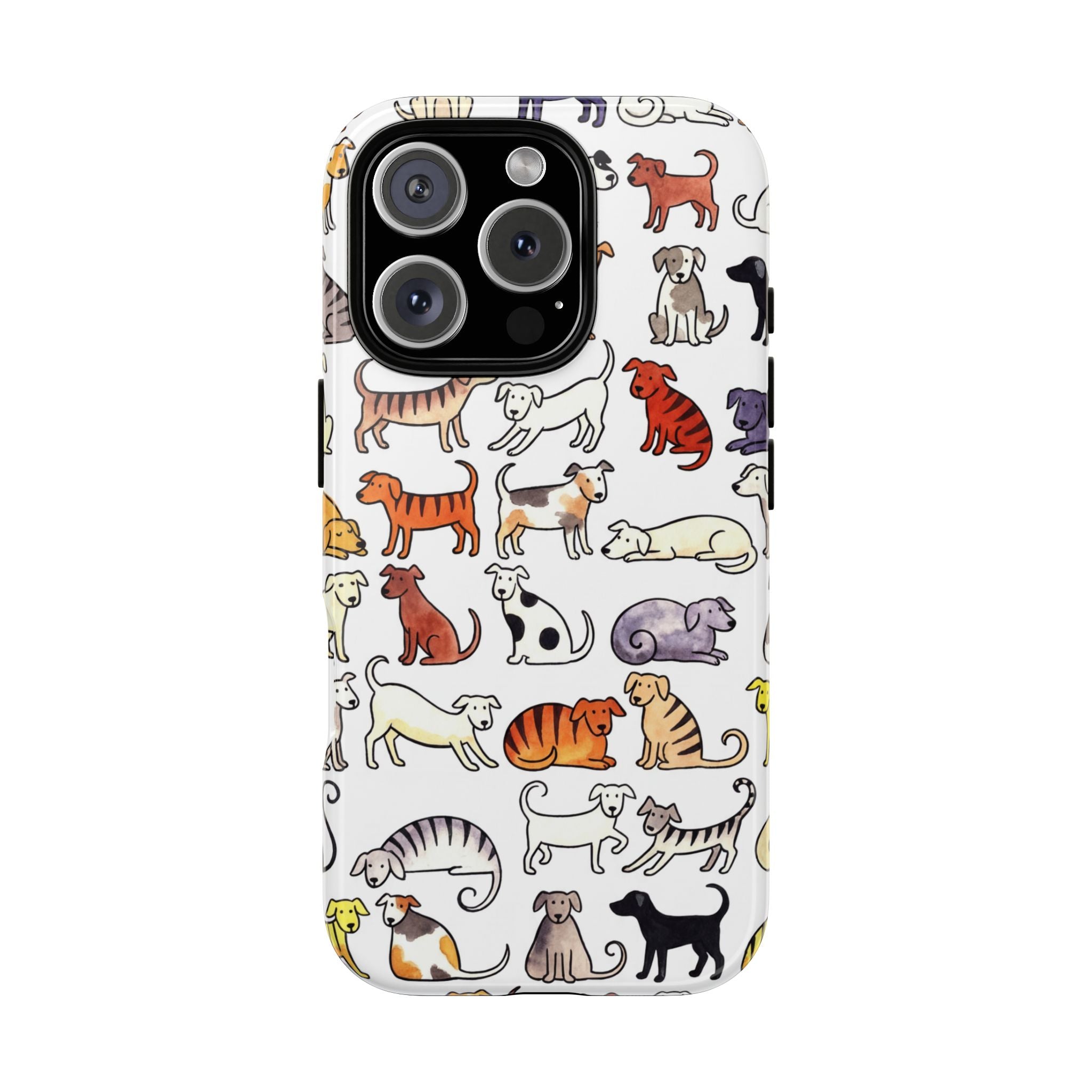 Dog Pattern iPhone Case | Cute Colourful Dogs