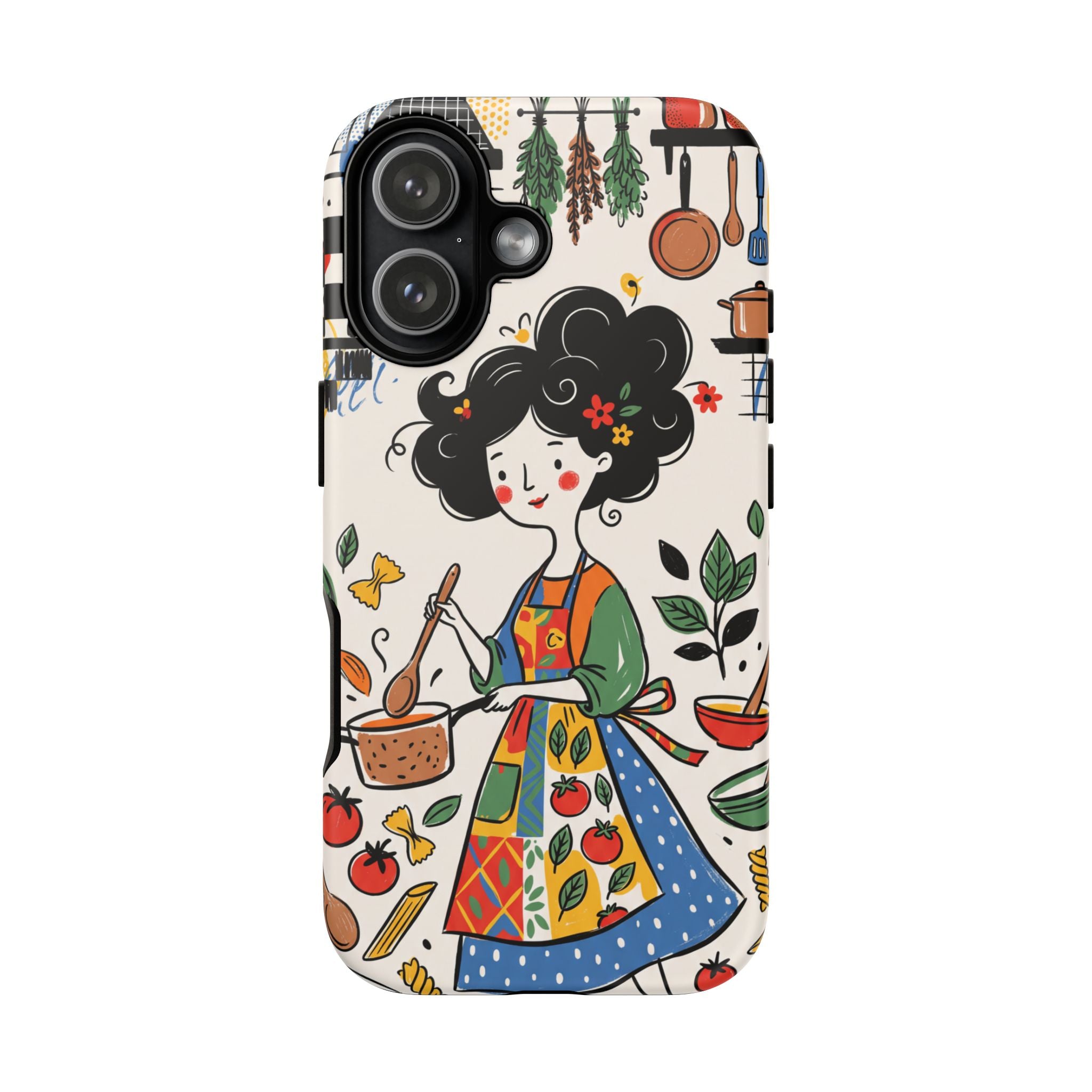 Whimsical Chef Kitchen Illustration iPhone Case