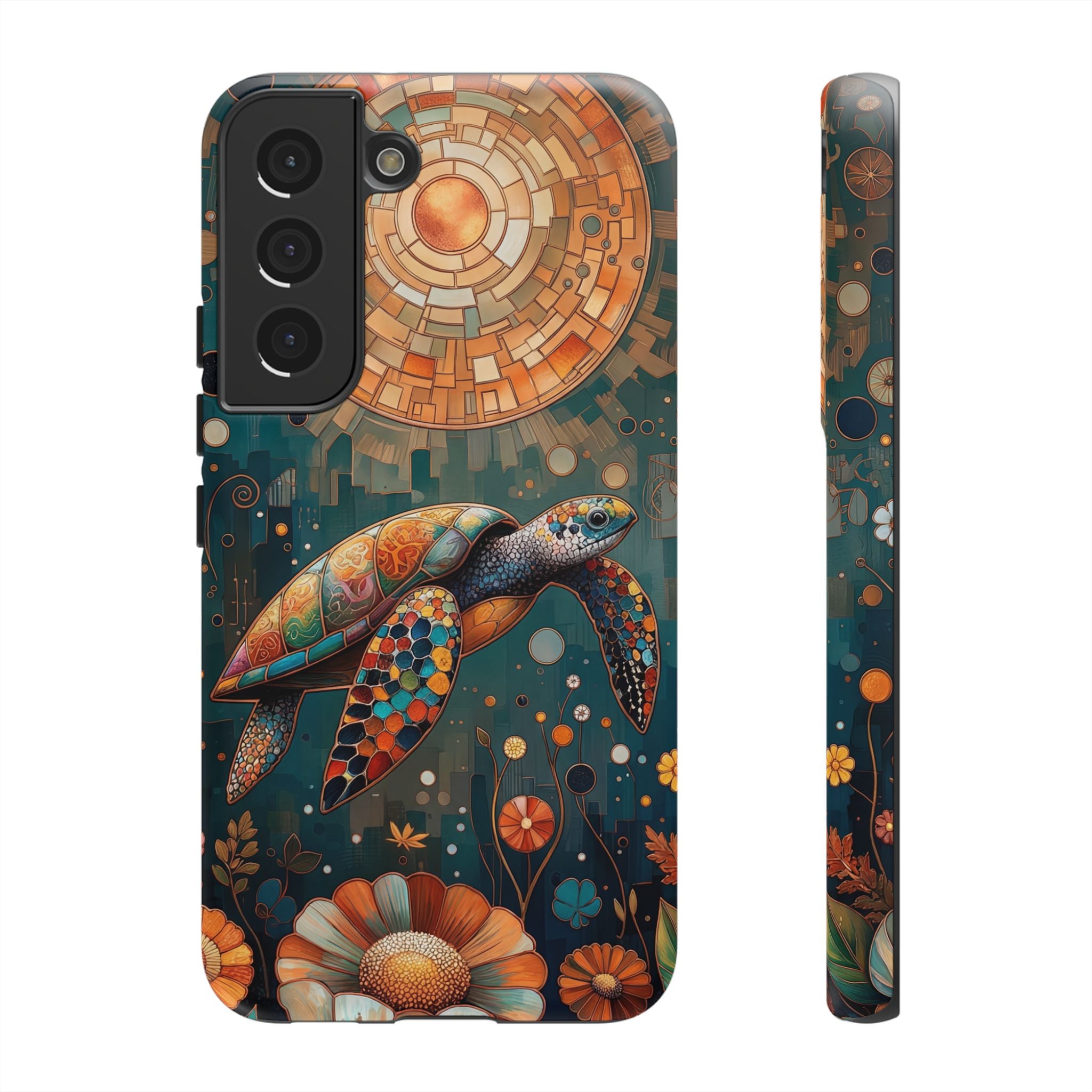 Colourful Mosaic Sea Turtle Samsung Galaxy Case