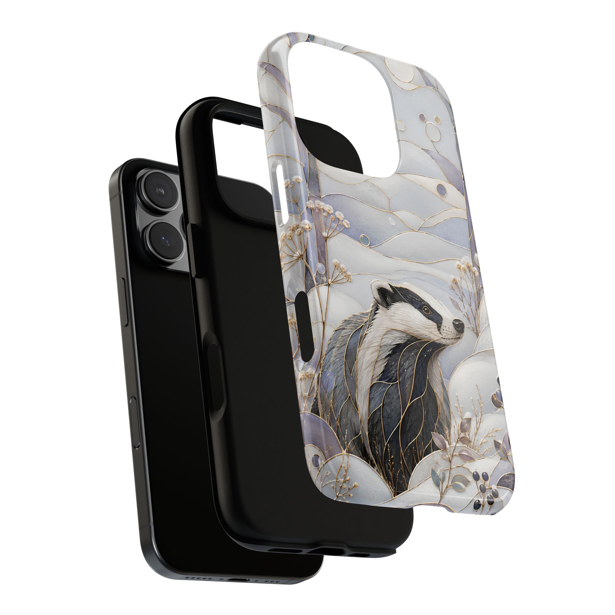 Badger iPhone Case | Stained Glass Wildlife iPhone Case