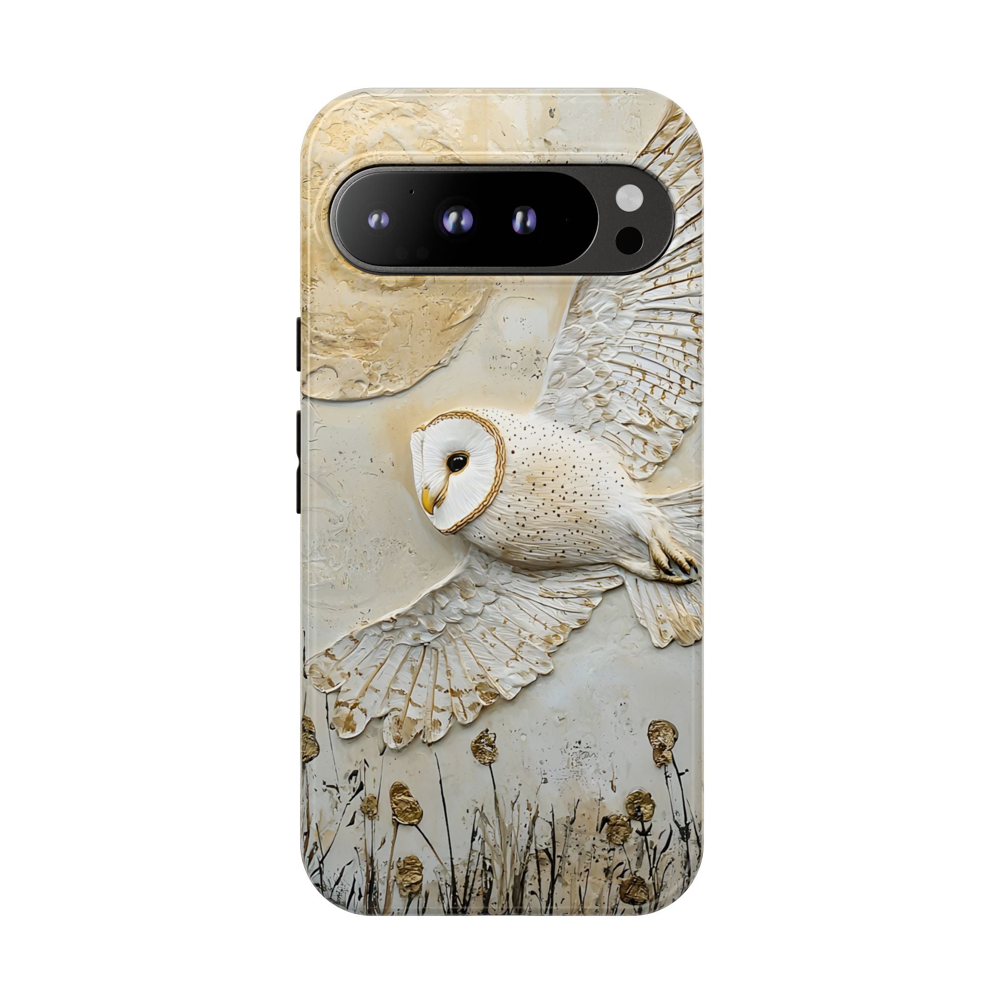 Barn Owl Google Pixel Case — Elegant Flying Owl Wildlife