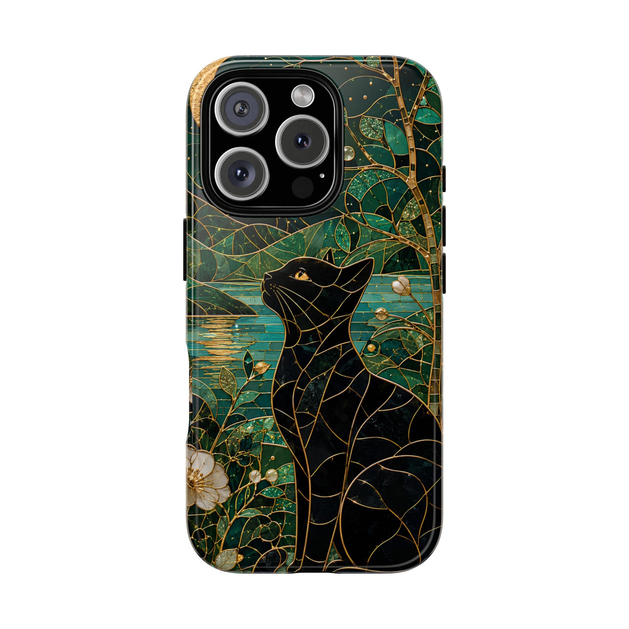 Black Cat iPhone Case | Enchanted Cat Art Cover