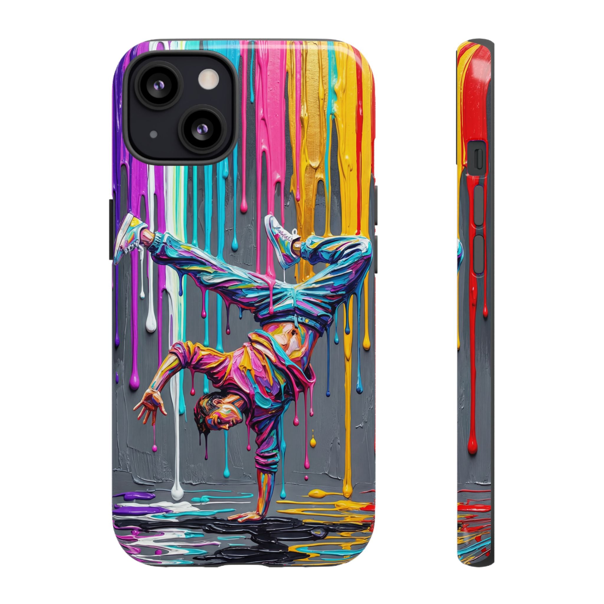 Colorful Breakdancer Graffiti Tough iPhone Case
